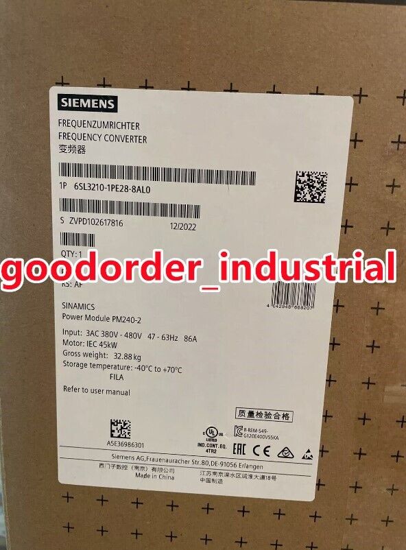 Siemens 6SL3210-1PE28-8AL0 / 6SL3 210-1PE28-8AL0 PLC Module New In Box