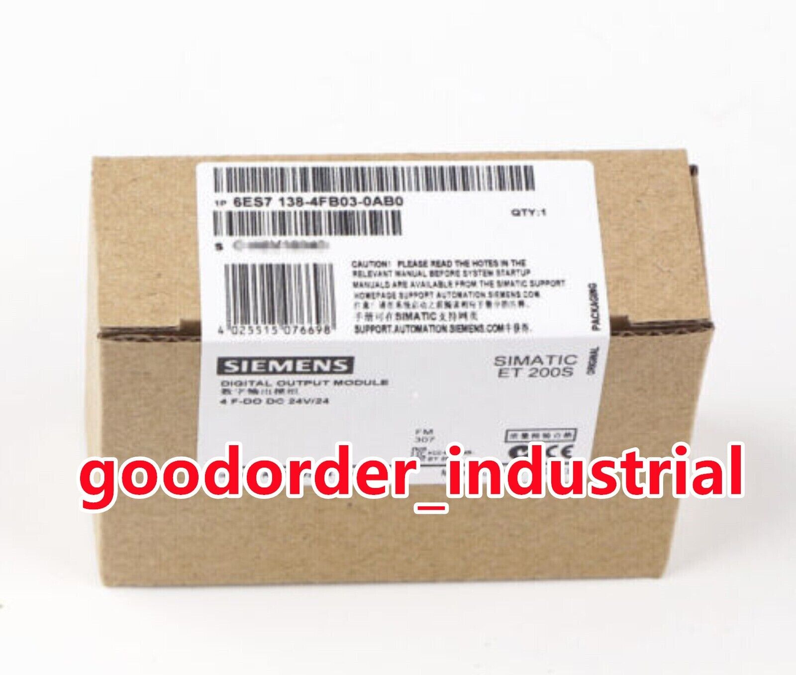 New Siemens 6ES7 138-4FB03-0AB0 /6ES7 138-4FB03-0AB0 Digital Output Module