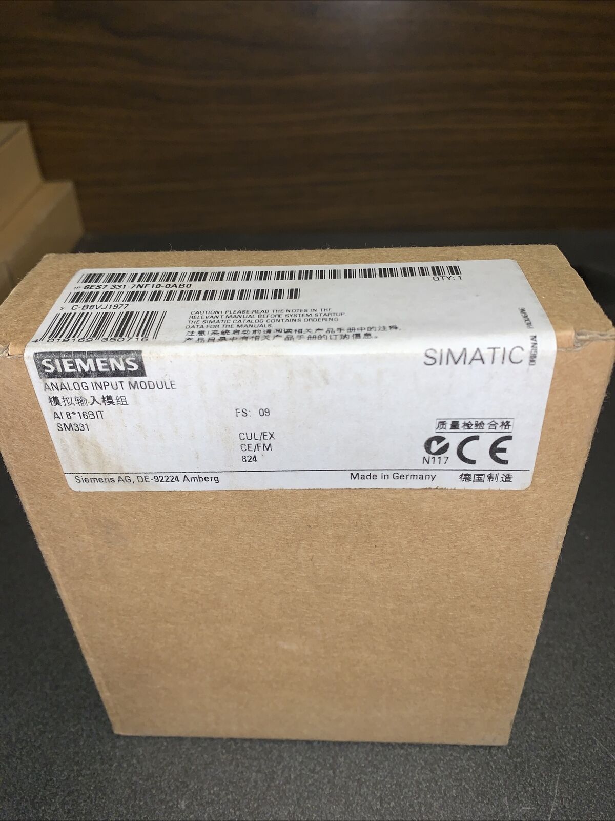 Siemens 6ES7 331-7NF10-0AB0 PLC 6ES73317NF100AB0 New In Box Expedited Shipping /