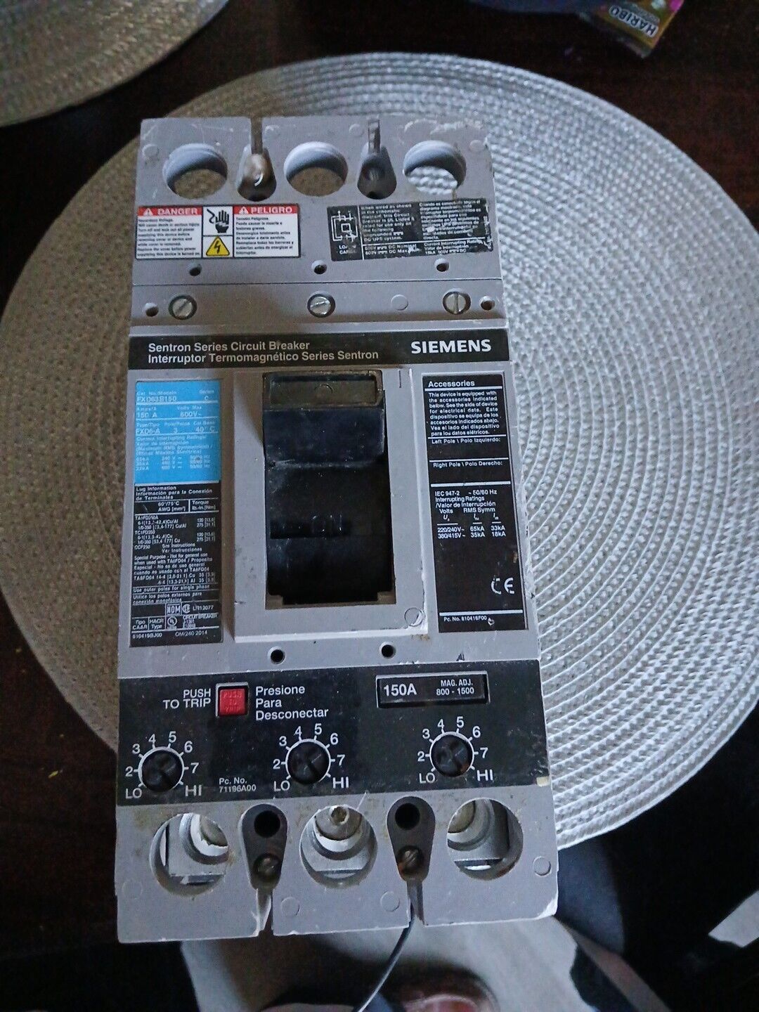 Siemens Fxd63b150 Breaker