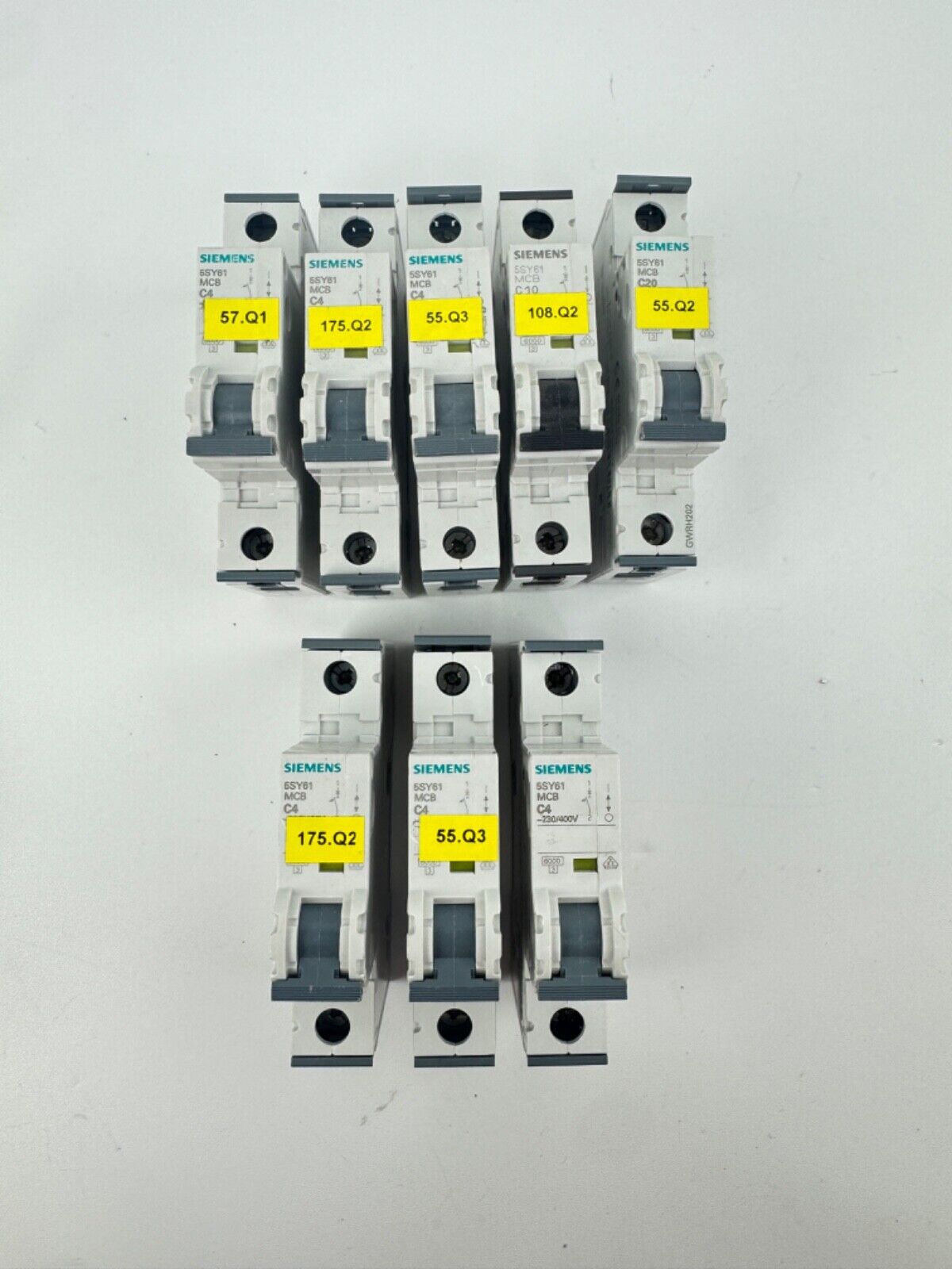 x(8) Siemens 5SY6104-7 5SY61 MCB C4 Miniature Circuit Breaker