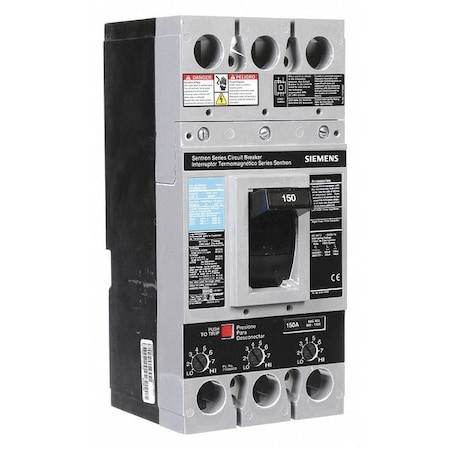 Siemens Fxd63b150 Molded Case Circuit Breaker, Fxd6-A Series, 150A, 3 Pole,