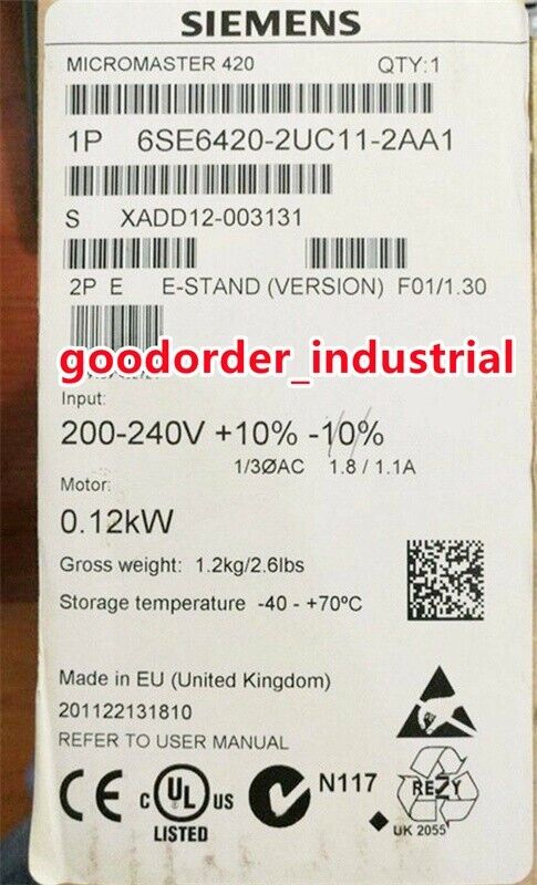 Siemens New In Box 6SE6 420-2UC11-2AA1 / 6SE6 420-2UC11-2AA1 PLC Module