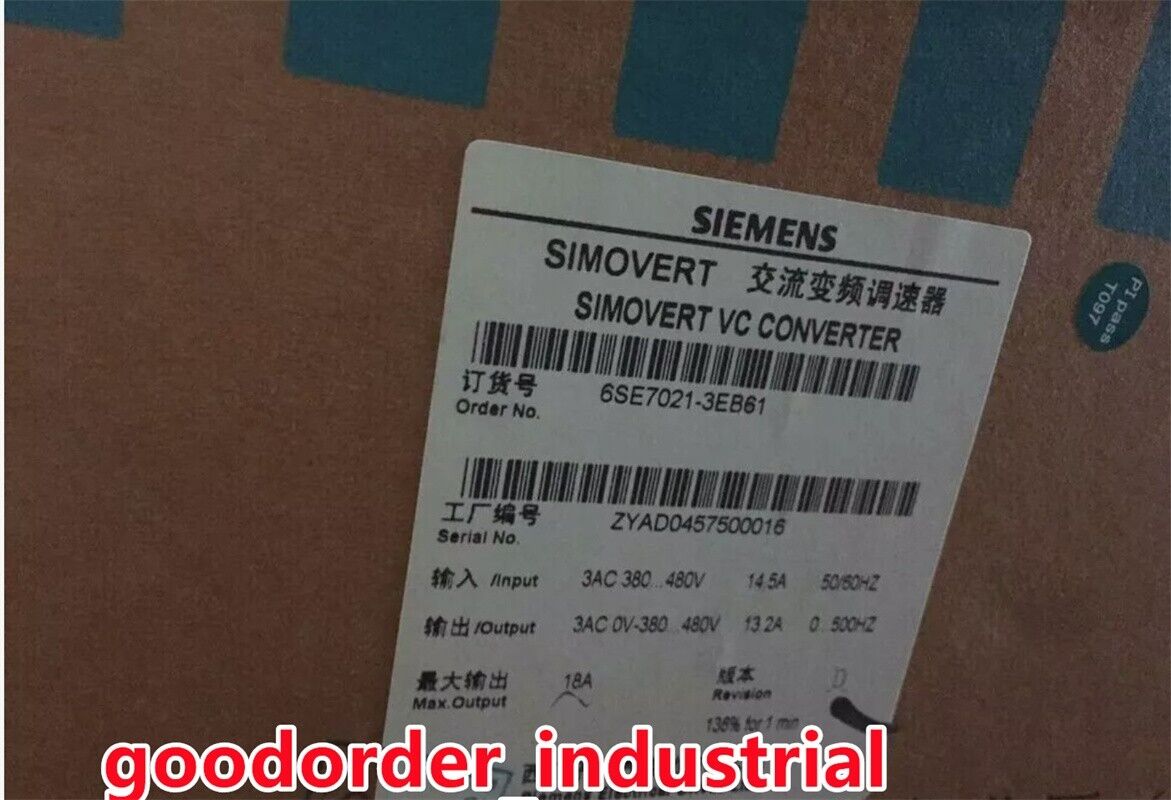Siemens 6SE7021-3EB61  Inverter  6SE7021-3EB61 PLC Module New In Box