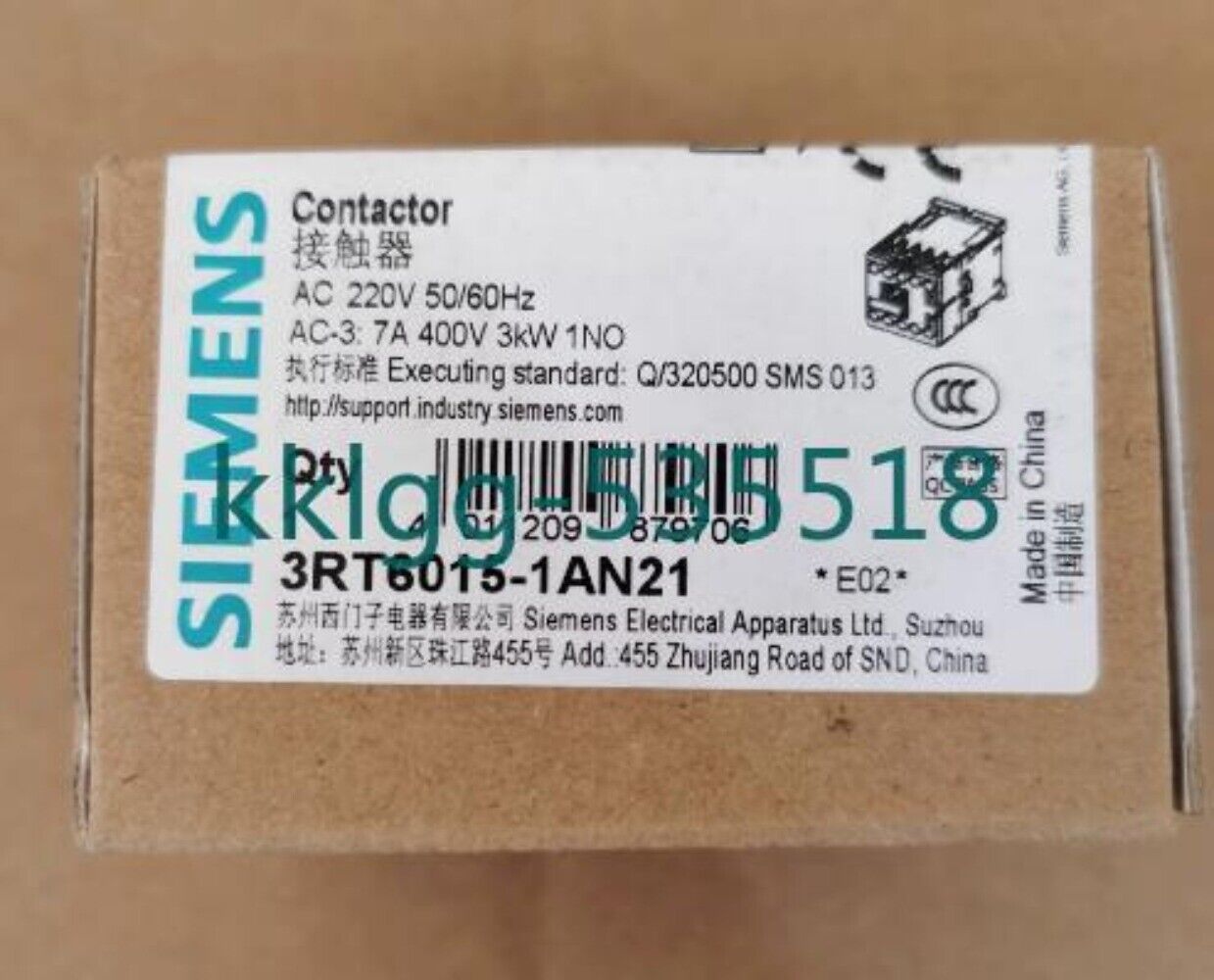 1PCS NEW Siemens 3RT6015-1AF01 contactor relay circuit breaker
