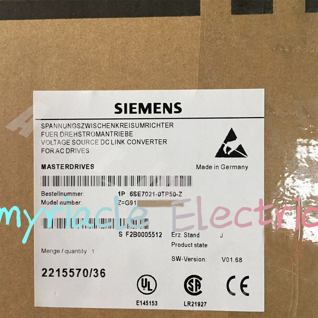 6SE7021-0TP50-Z NEW SIEMENS 6SE7 021-0TP50-Z SIMOVERT MASTERDRIVE MOTION CONTROL