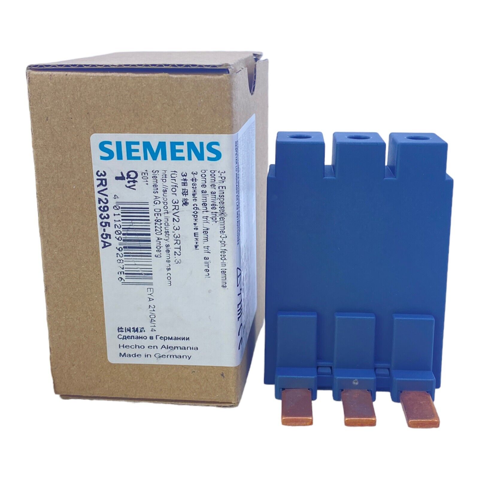 Siemens 3RV2935-5A 3-Phase Feed Terminal