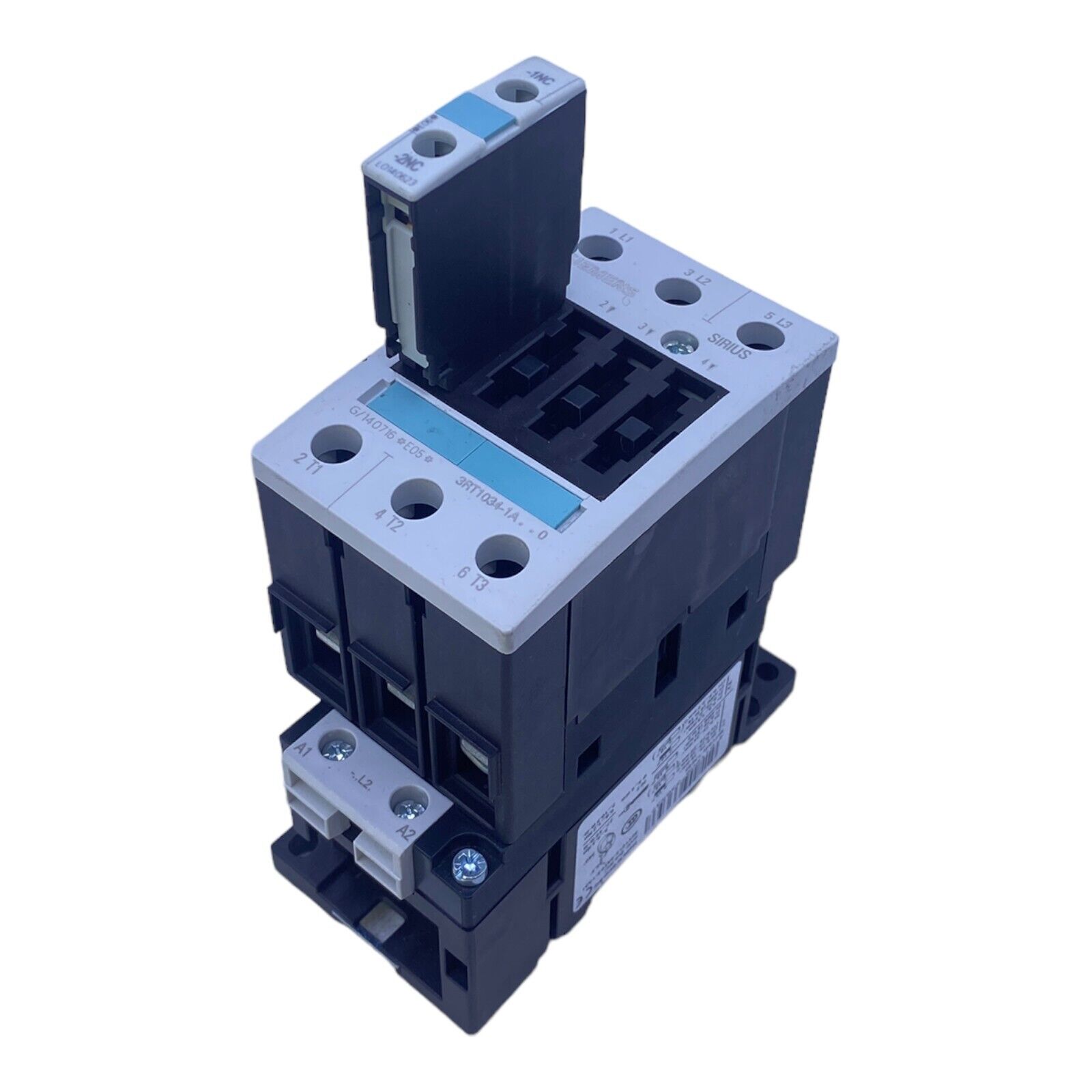 Siemens 3RT1034-1AL20 Power Contactor +3RH1921-1CA01 32A 15kW 400/230VAC 50/60Hz