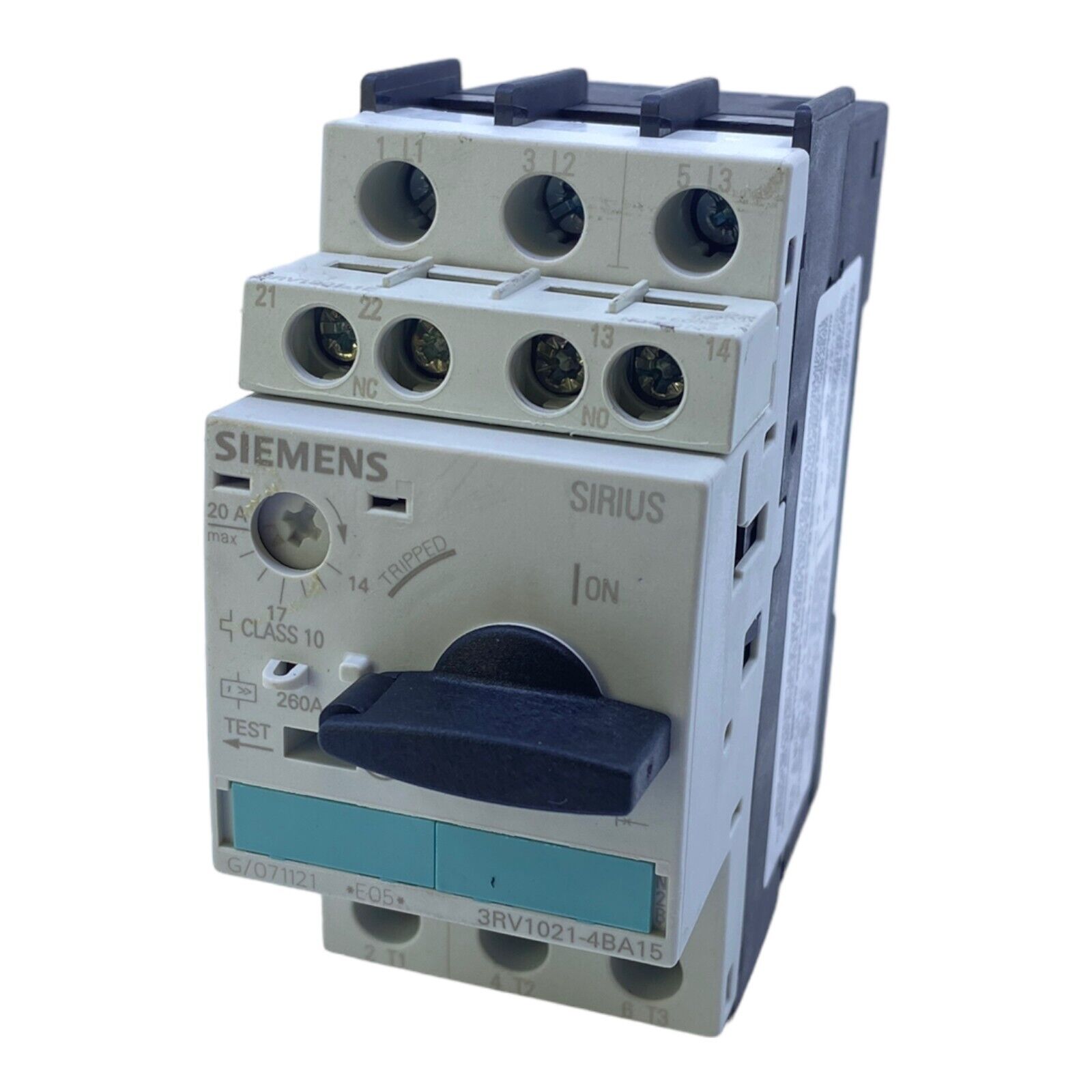 Siemens 3RV1021-4BA15 Circuit Breaker 14...20 A 1S+1Ö
