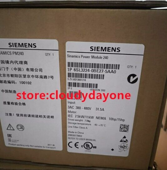 New Siemens 6SL3 224-0BE27-5AA0 / 6SL3224-0BE27-5AA0 Module