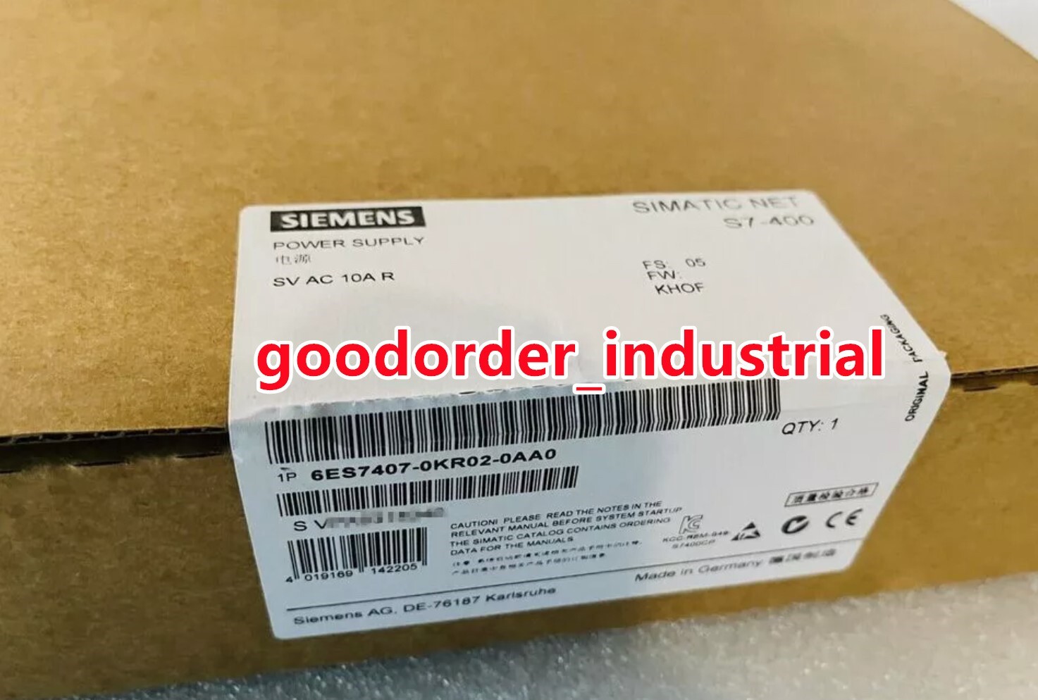 Siemens New 6ES7 407-0KR02-0AA0 / 6ES7 407-0KR02-0AA0 Power Supply