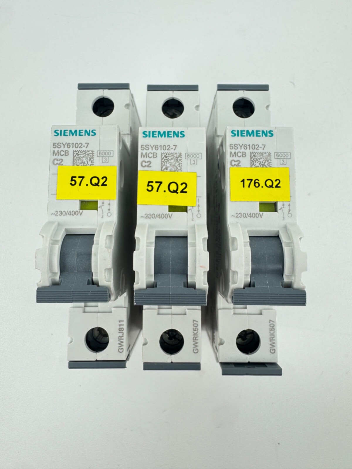 x(3) Siemens 5SY6102-7 MCB C2 Circuit Breaker