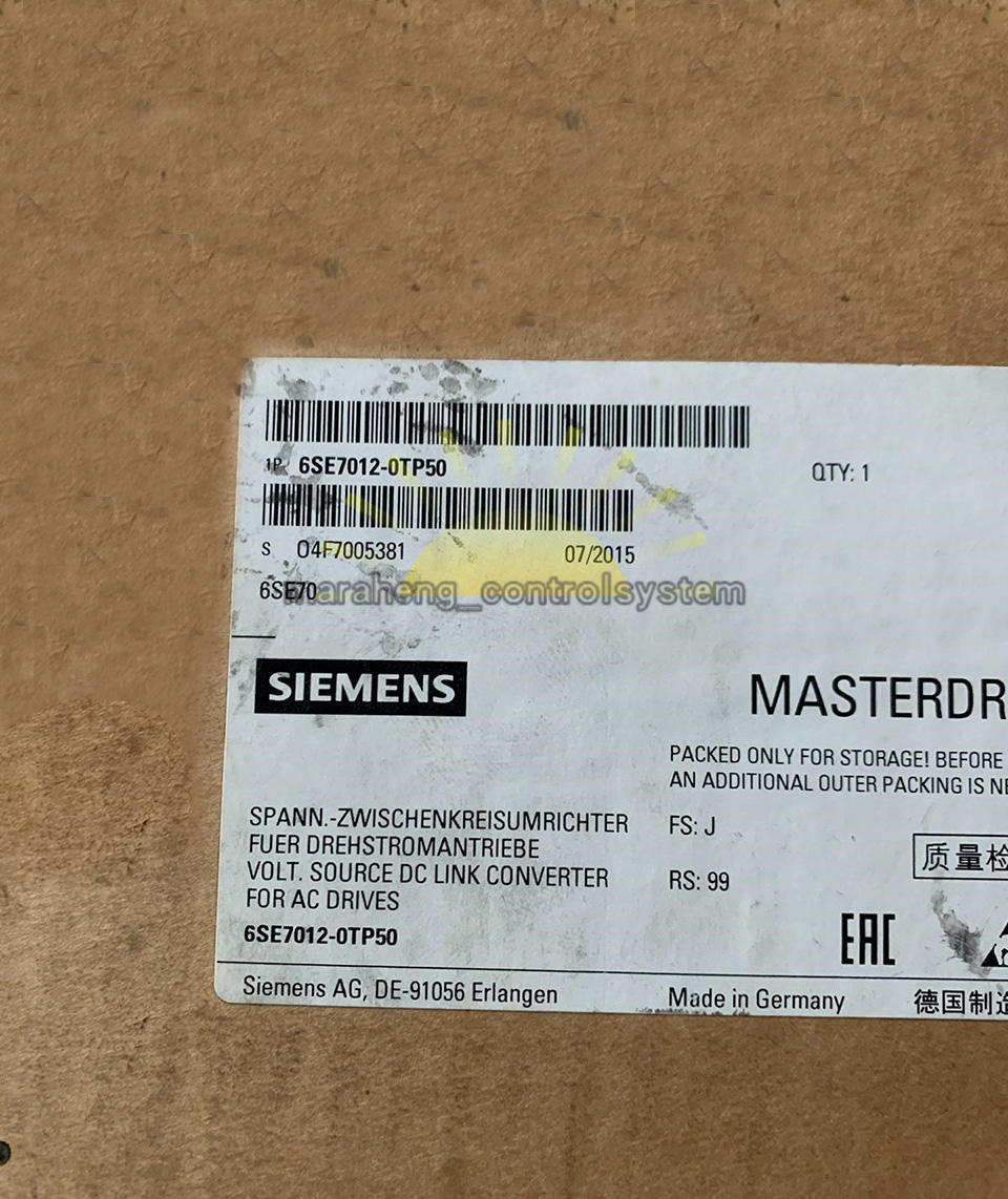 1PCS NEW SIEMENS MAIN DRIVE MOTION CONTROL REVERSE INVERTER 6SE7012-0TP50
