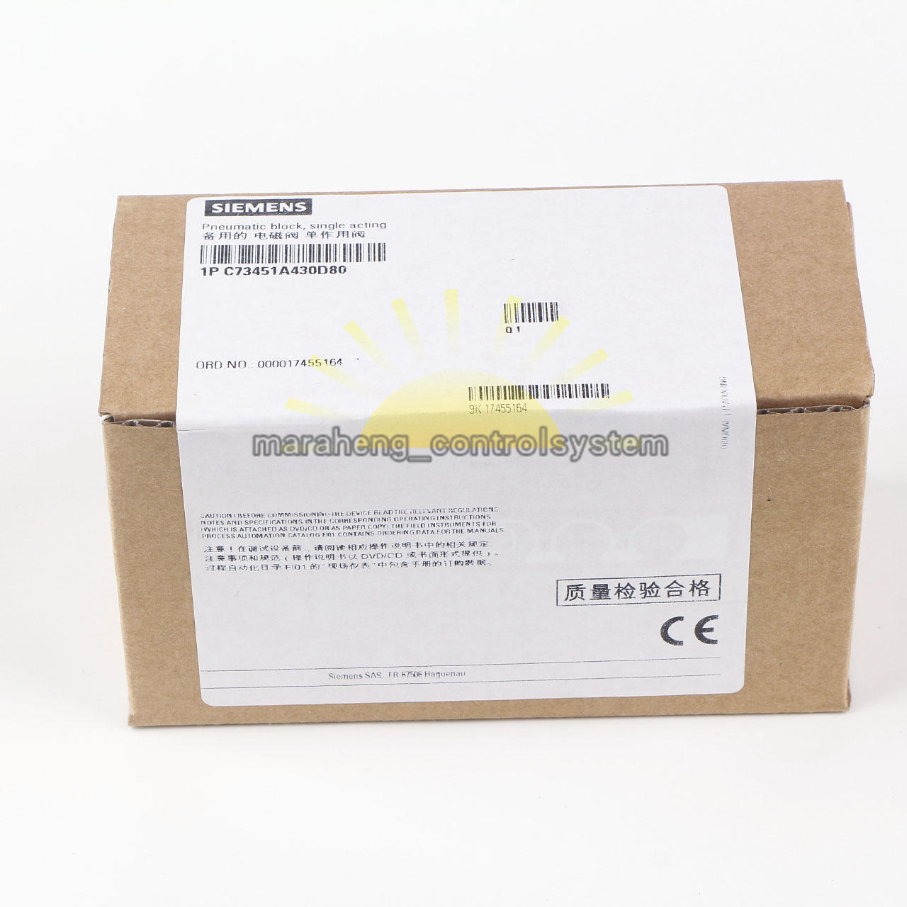 1PCS NEW SIEMENS C73451-A430-D80 Pneumatic block C73451A430D80