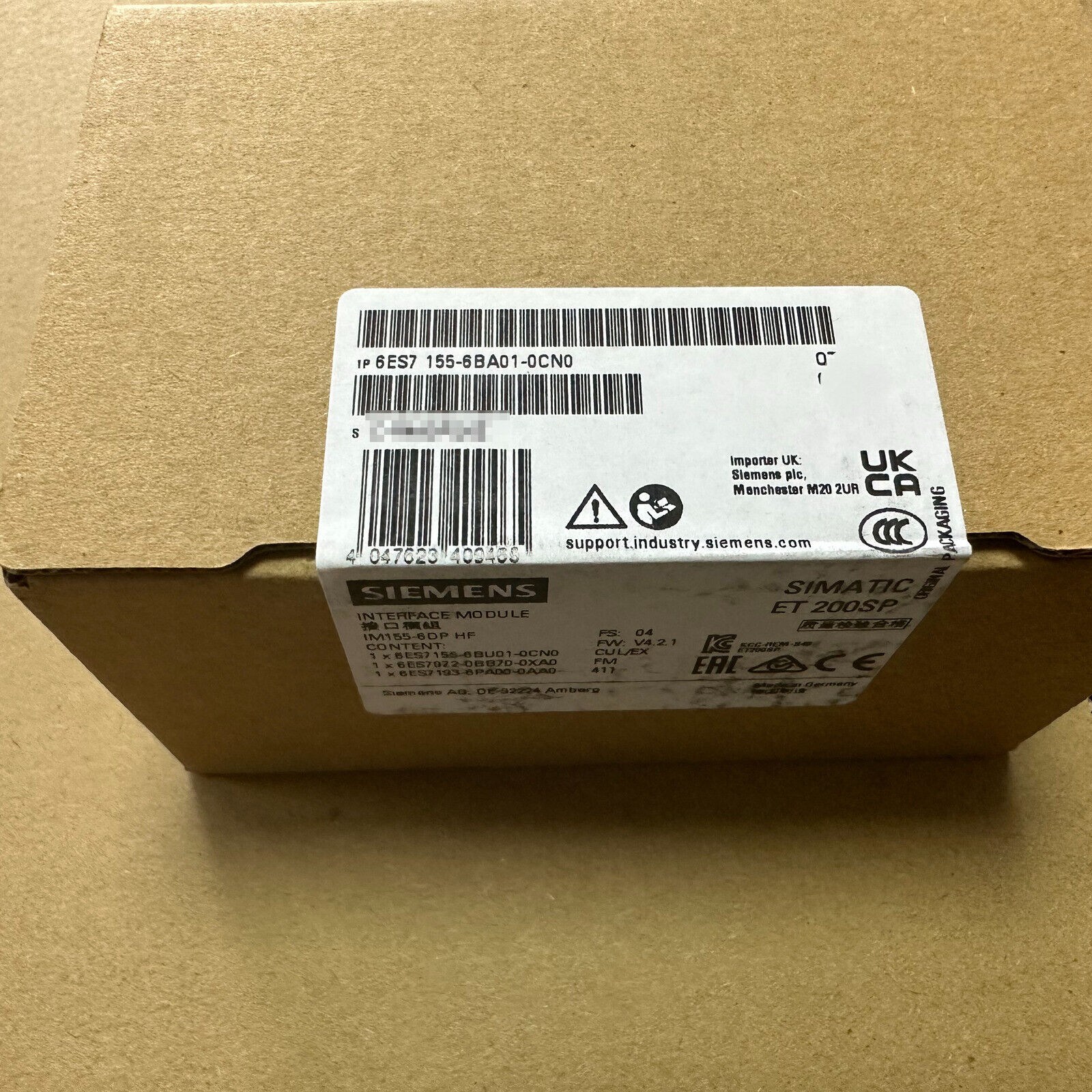 New In Box Siemens 6ES7155-6BA01-0CN0 6ES7 155-6BA01-0CN0 Interface Module