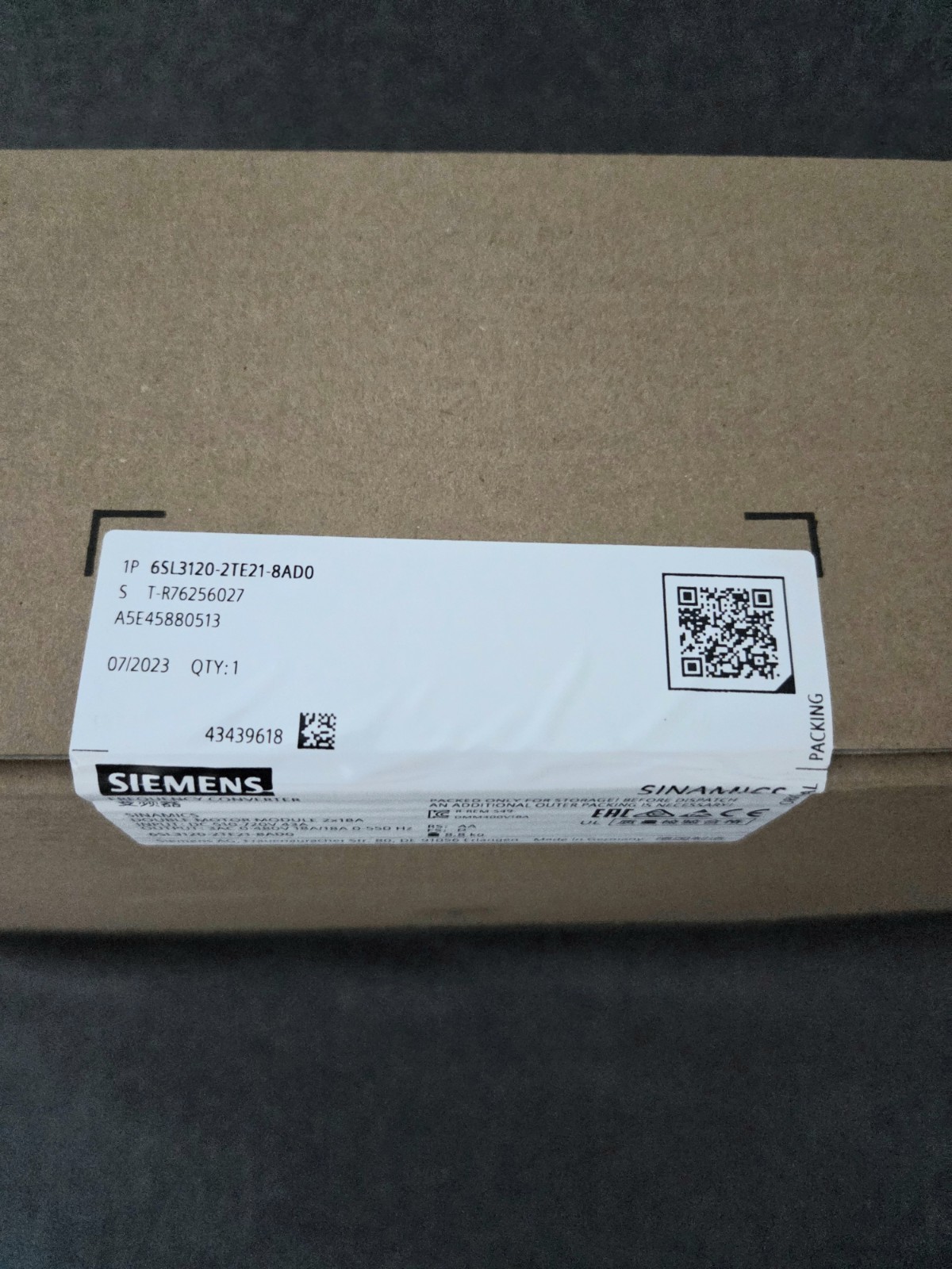 Siemens Sinamics 6SL3120-2TE21-8AD0 Brand New [12 Months Warranty]