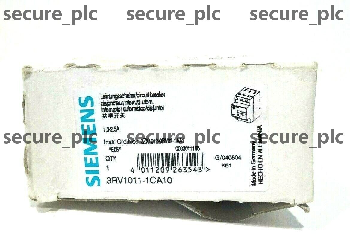 SIEMENS 3RV1011-1CA10 CIRCUIT BREAKER 3RV10111CA10 NEW