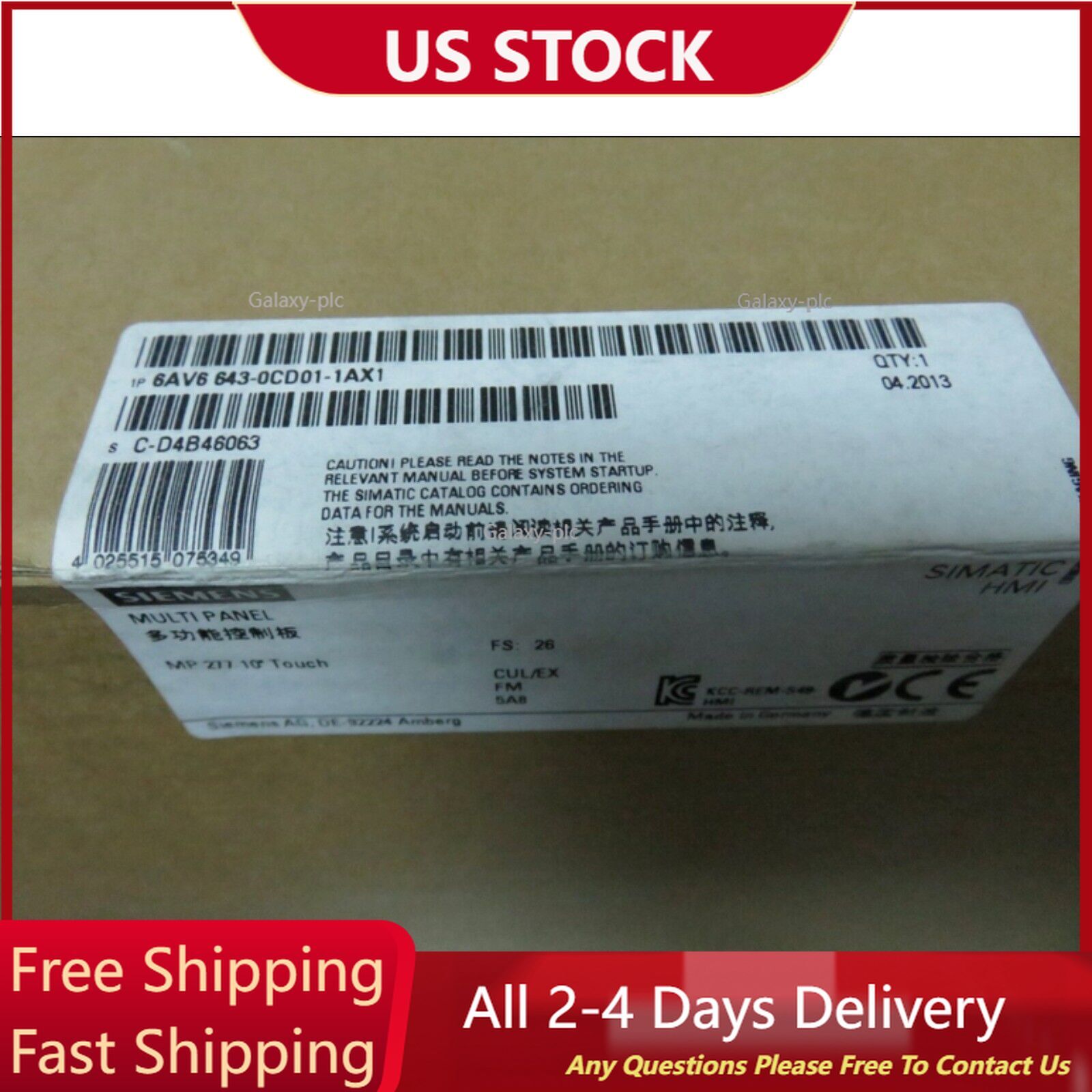 1PC Siemens 6AV6643-0DD01-1AX1 New In Box 6AV66430DD011AX1 Expedited Shipping