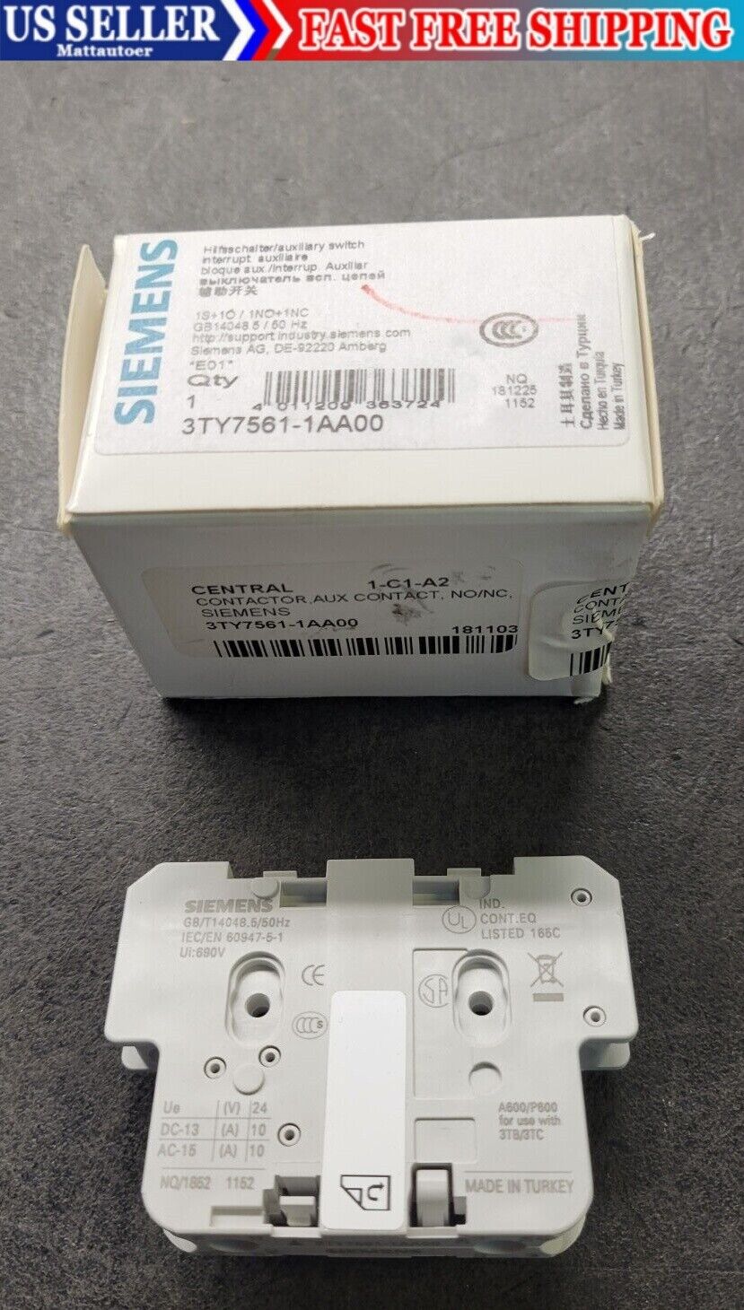 1PCS New Siemens 3TY7561-1AA00 3TY7 561-1AA00 Contact Switch Warranty 12 months