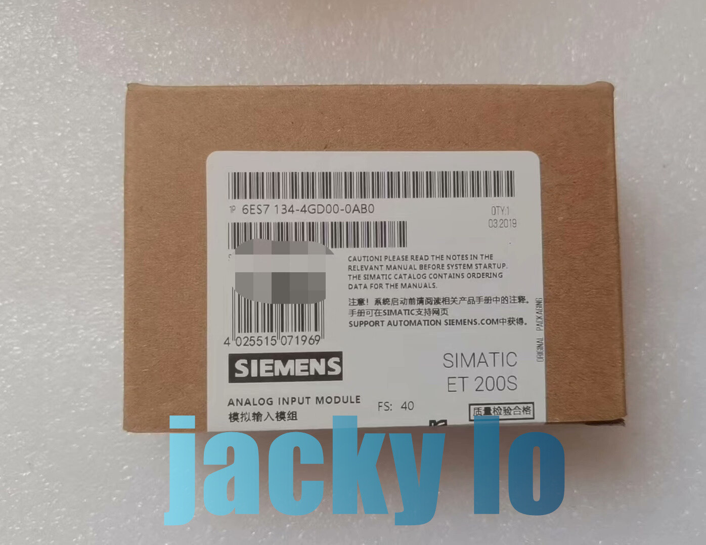 1PCS New Siemens 6ES7134-4GD00-0AB0 / 6ES7 134-4GD00-0AB0 Analog Input Module