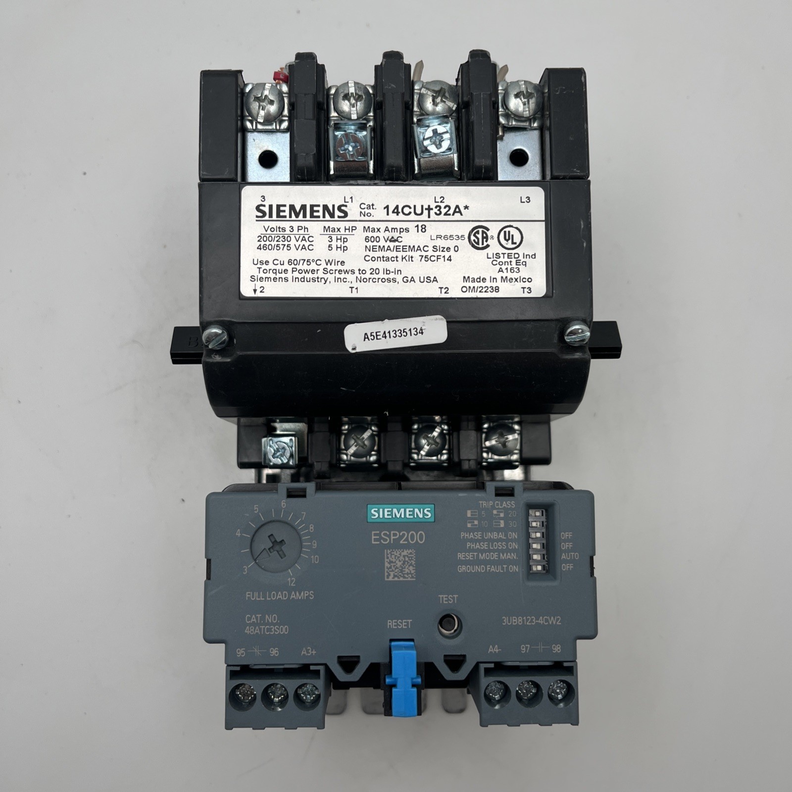 SIEMENS 14CU†32A* SIZE 0 STARTER with ESP200