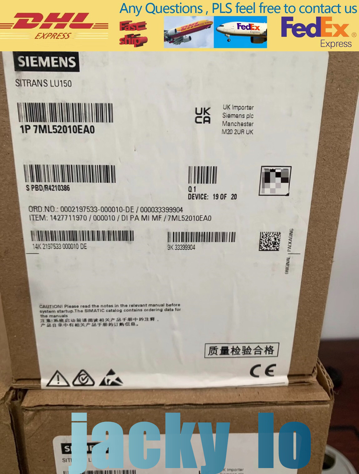 1PC Siemens 7ML52010EA0 7ML5201-0EA0 New In Box Expedited Shipping