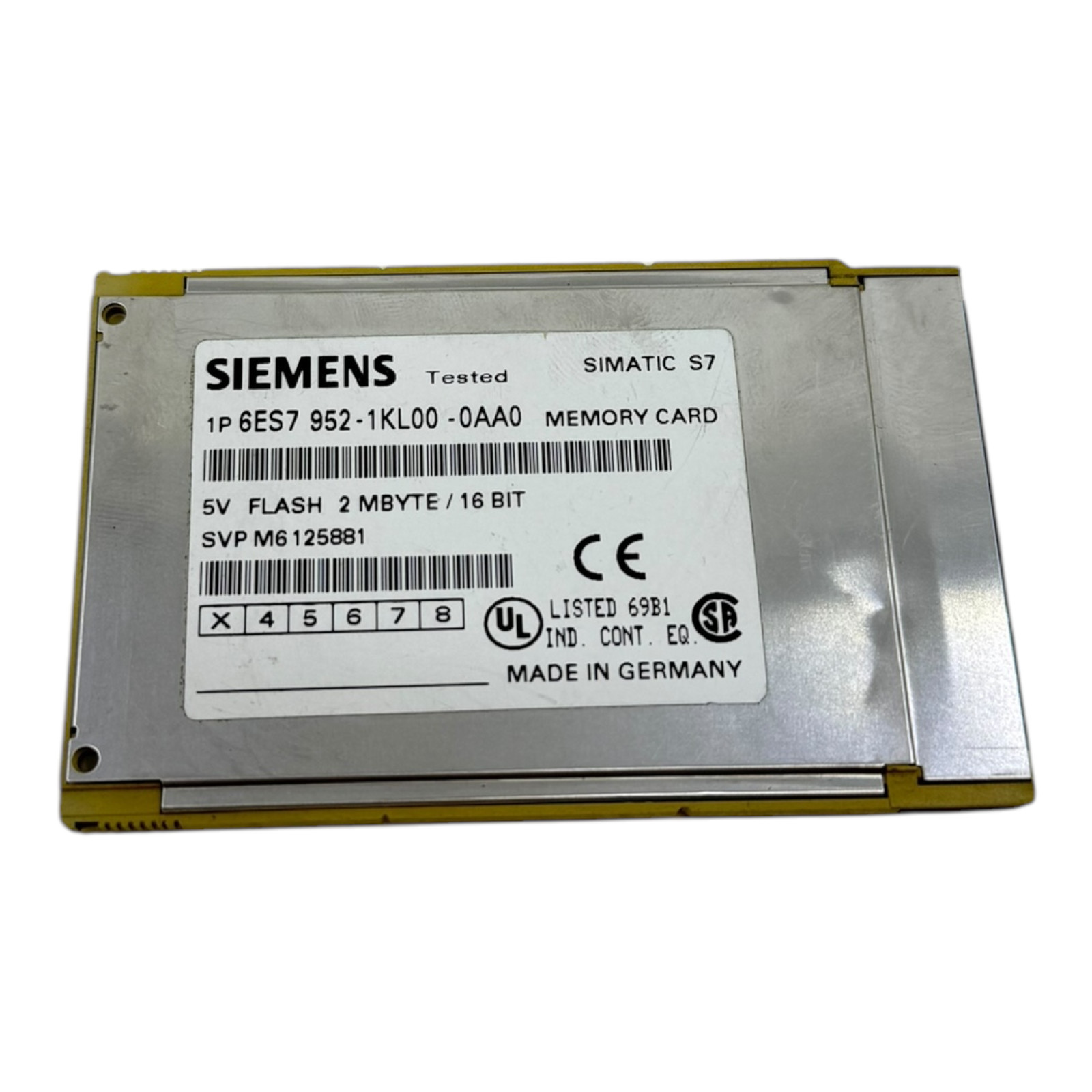 Siemens 6ES7952-1KL00-0AA0 2mBYTE 16 BIT Industrial Memory Card insert