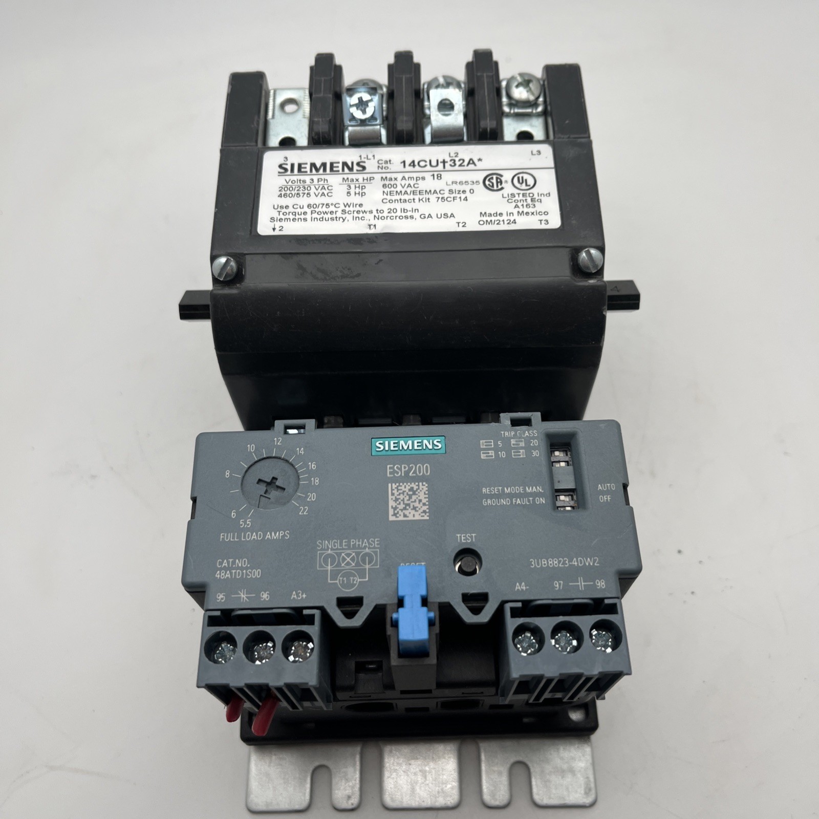 SIEMENS 14CU†32A* SIZE 0 STARTER with ESP200