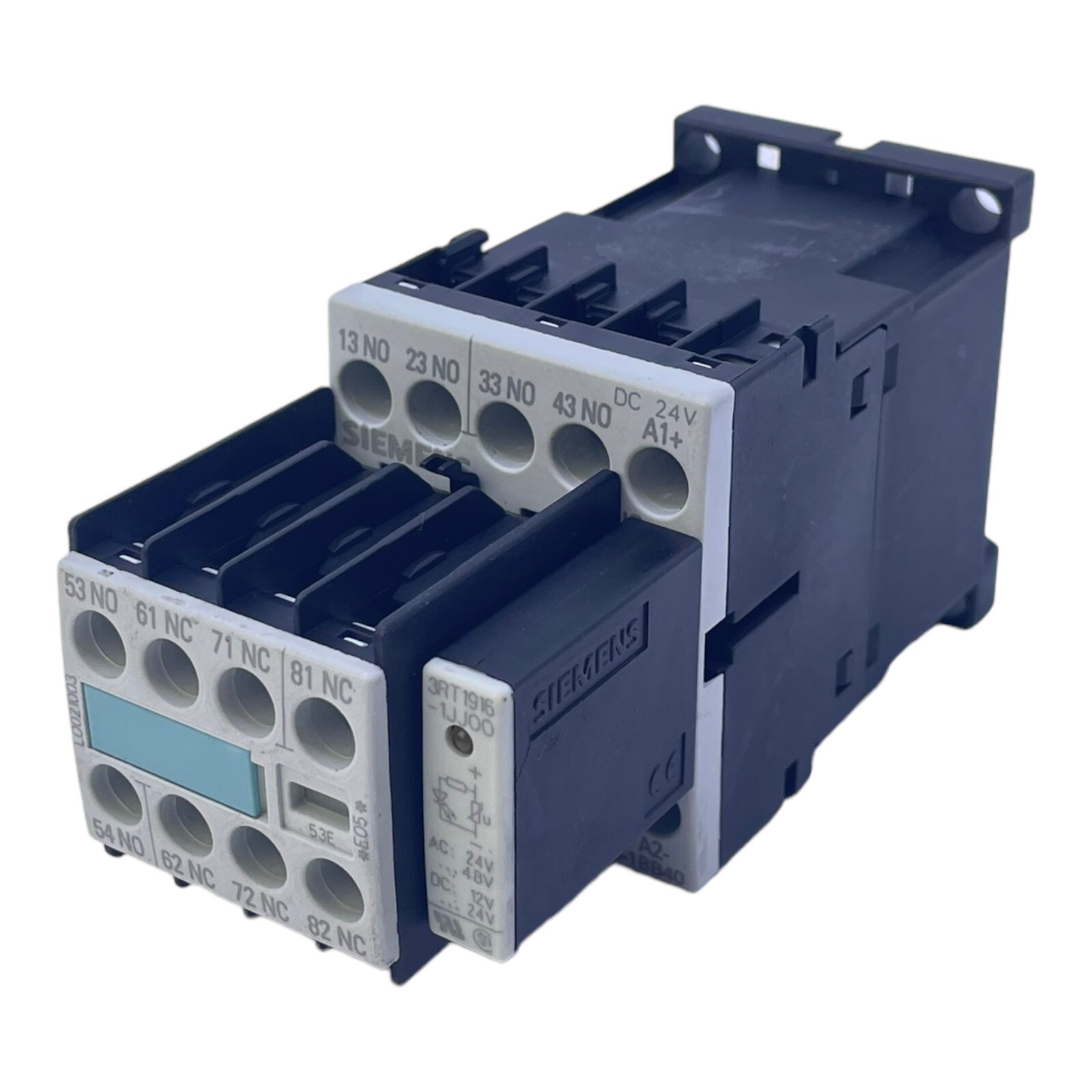 Siemens 3RH1140-1BB40 Auxiliary Contact 3RH1911-1FA22+3RT19161JJ00 4-Pole 24V/DC