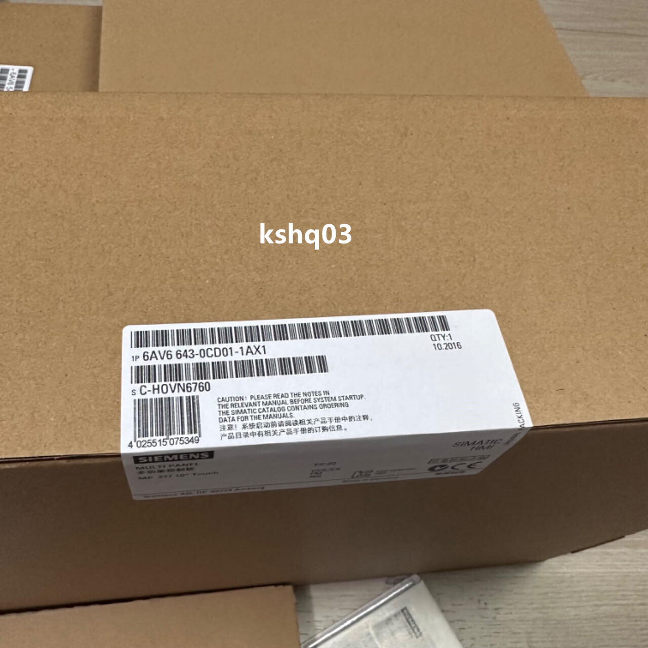 6AV6643-0CD01-1AX1 1PCS NEW Siemens TOUCH SCREEN 6AV6643-0CD01-1AX1