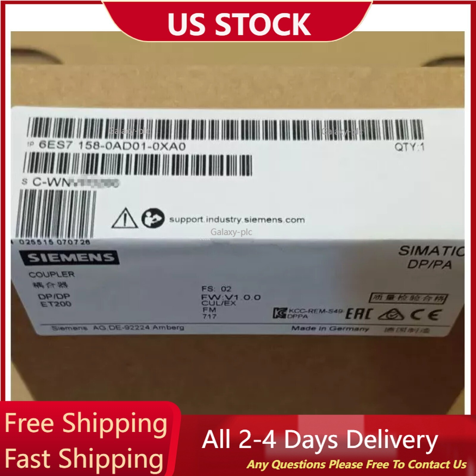 New Siemens SIMATIC coupler Coupling module 6ES7158-0AD01-0XA0 6ES71580AD010XA0