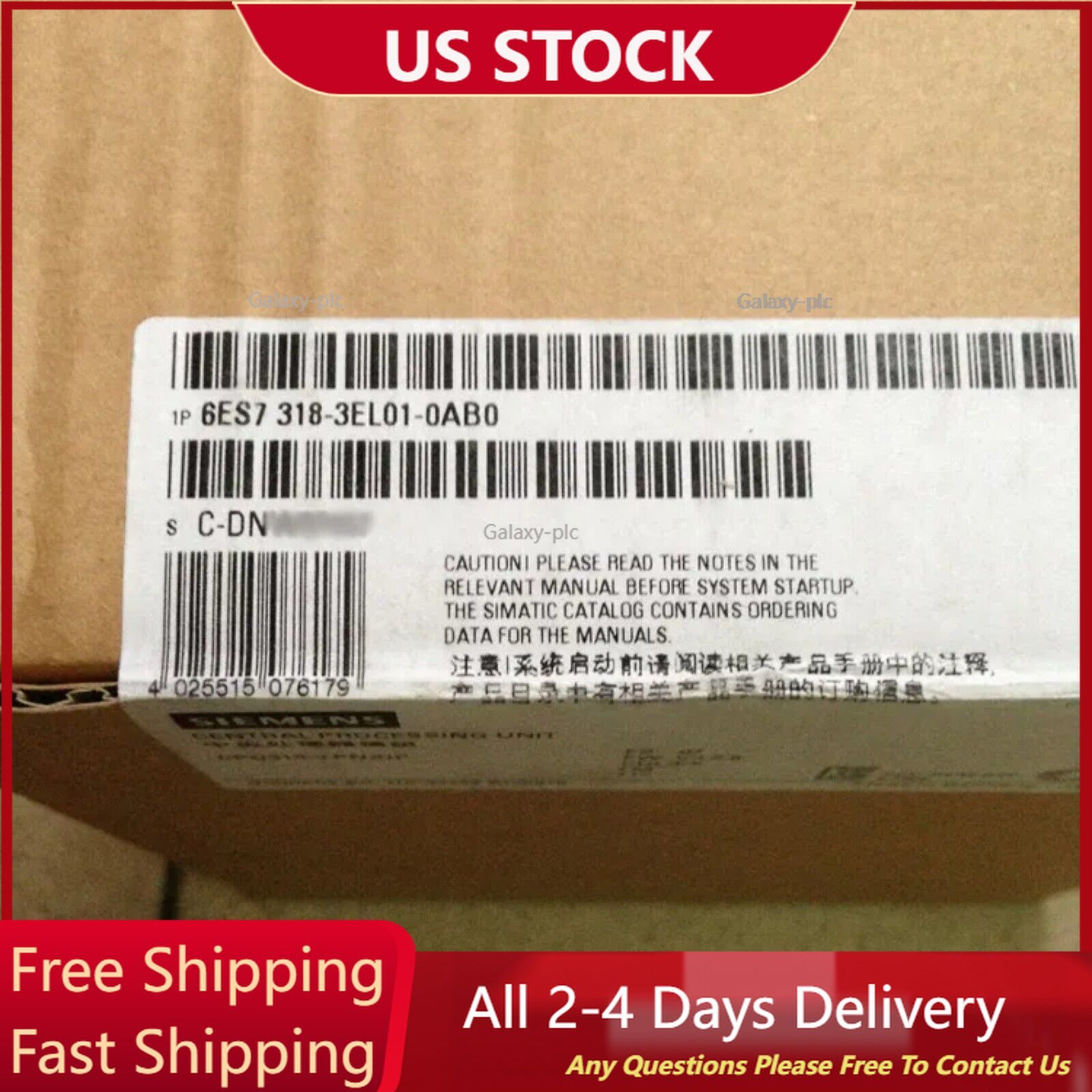 New Siemens Central processing unit 6ES7318-3EL01-0AB0 6ES73183EL010AB0