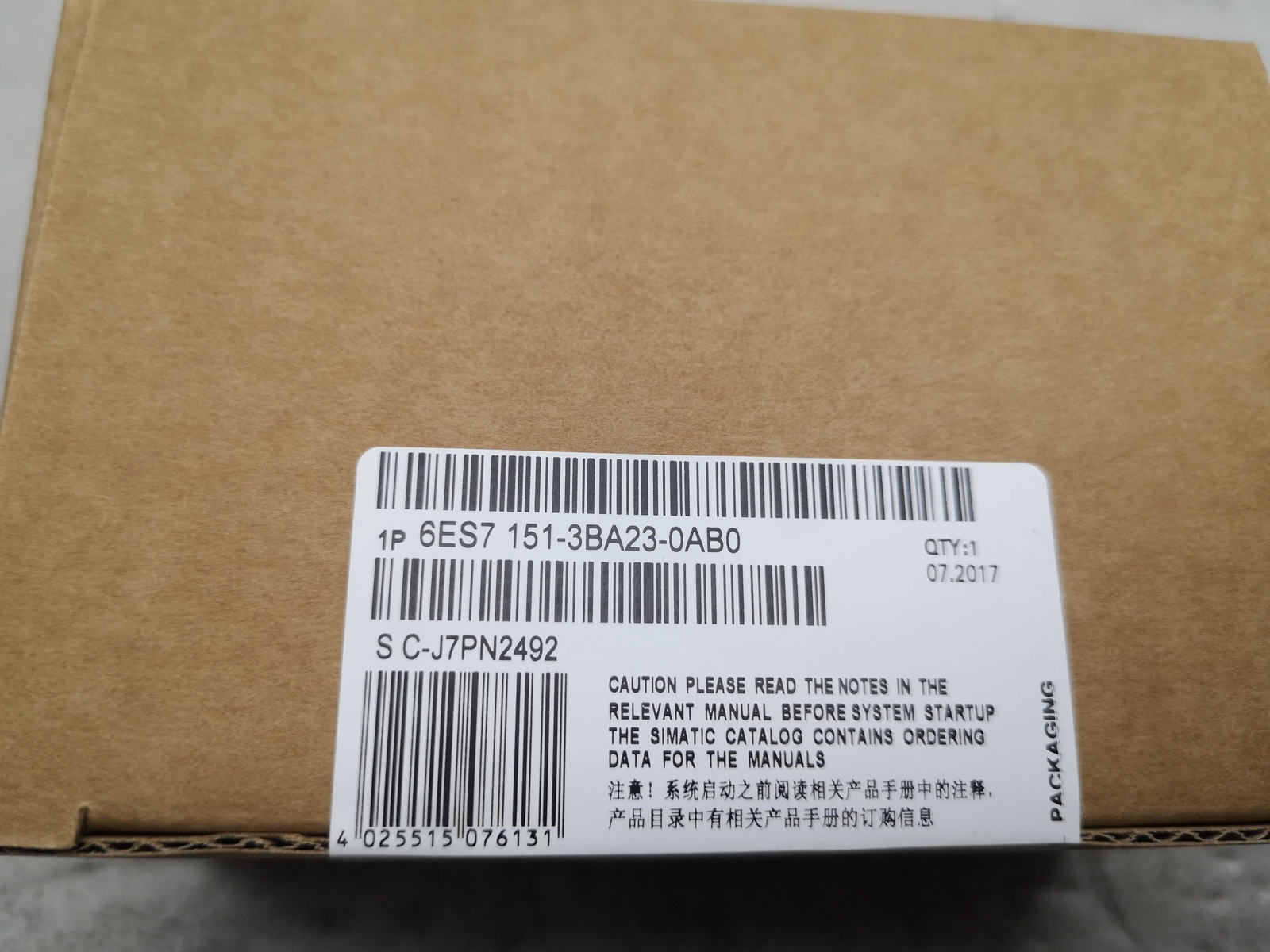 1PCS NEW Siemens 6ES7 151-3BA23-0AB0 Free Ship