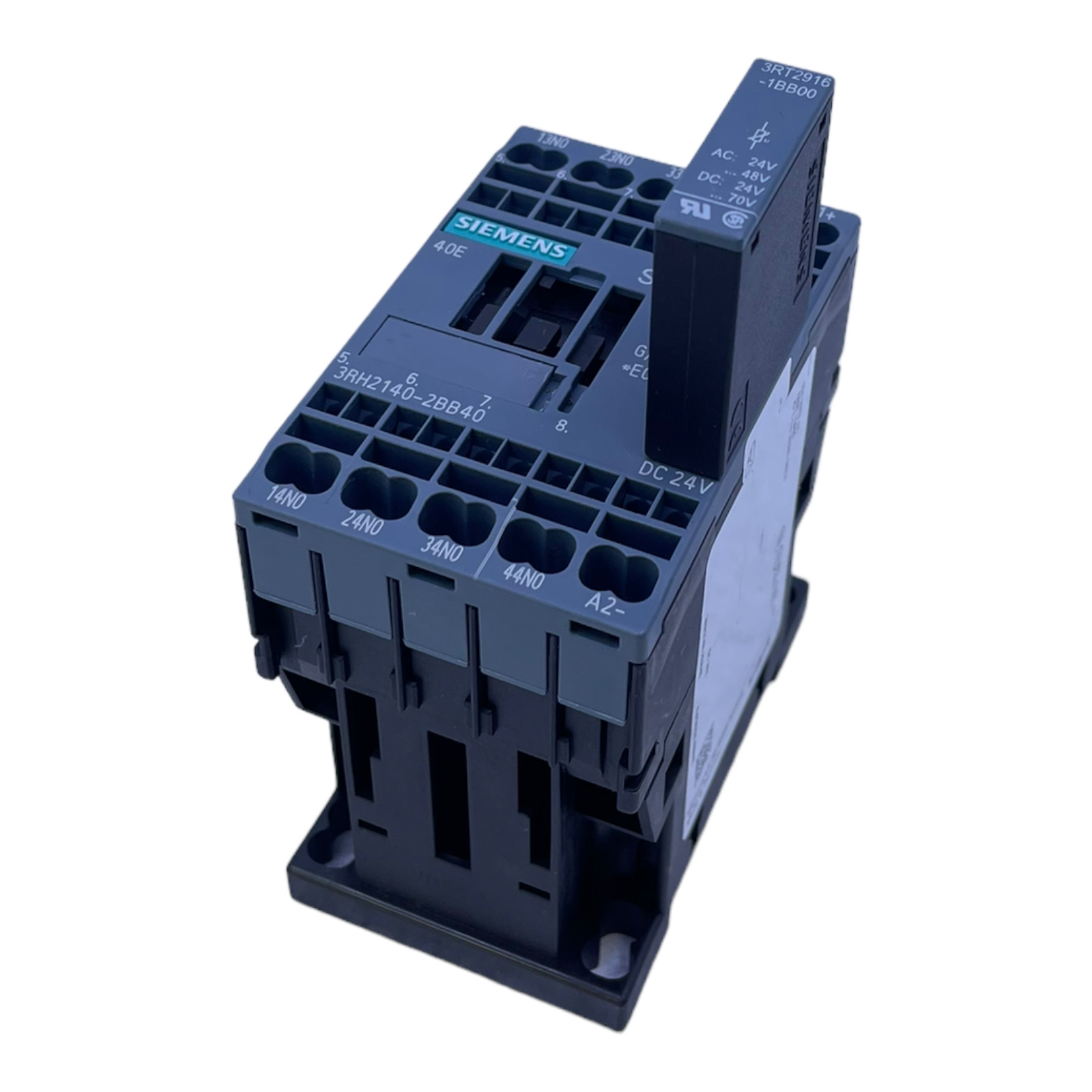 Siemens 3RH2140-2BB40 Power Contactor 24V DC 3RT2916-1BB00