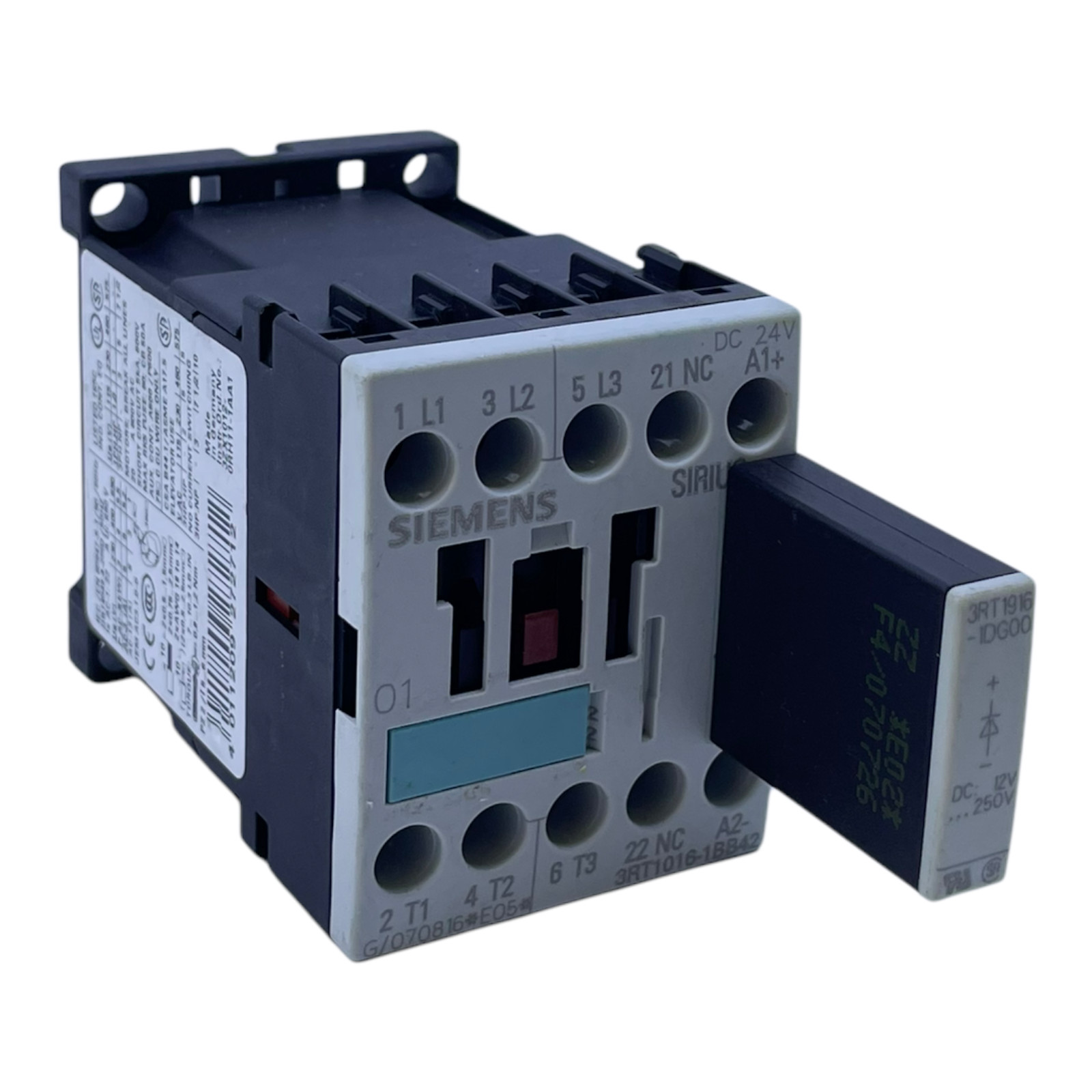 Siemens 3RT1016-1BB42 Power Contactor for Industrial Use 24V DC