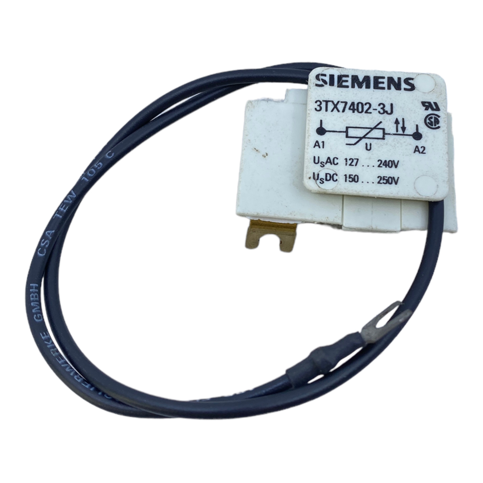 Siemens 3TX7402-3J Surge Limiter Varistor 127-240V AC 150-250V DC 3TX74