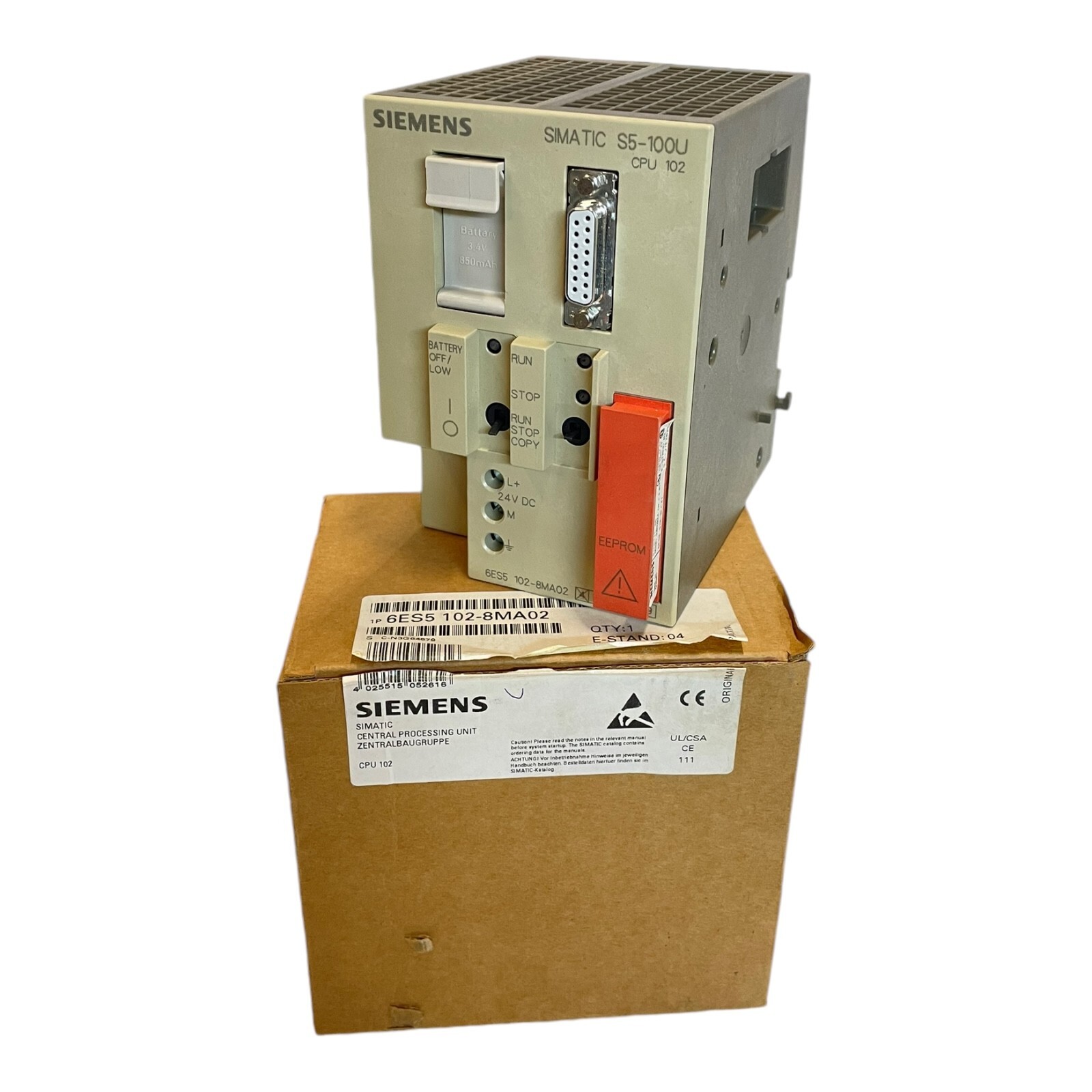 Siemens 6ES5102-8MA02 CPU Module for Industrial Automation Siemens Simatic