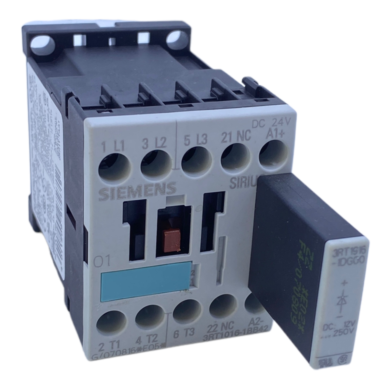 Siemens 3RT1016-1BB42 Power Contactor 24V DC 3.3W