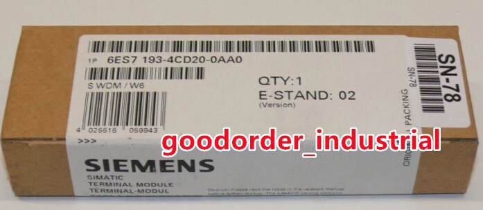Siemens New In Box 6ES7 193-4CD20-0AA0 / 6ES7 193-4CD20-0AA0 Terminal Module