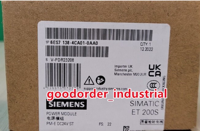New Siemens 6ES7 138-4CA01-0AA0 / 6ES7 138-4CA01-0AA0 Power Module