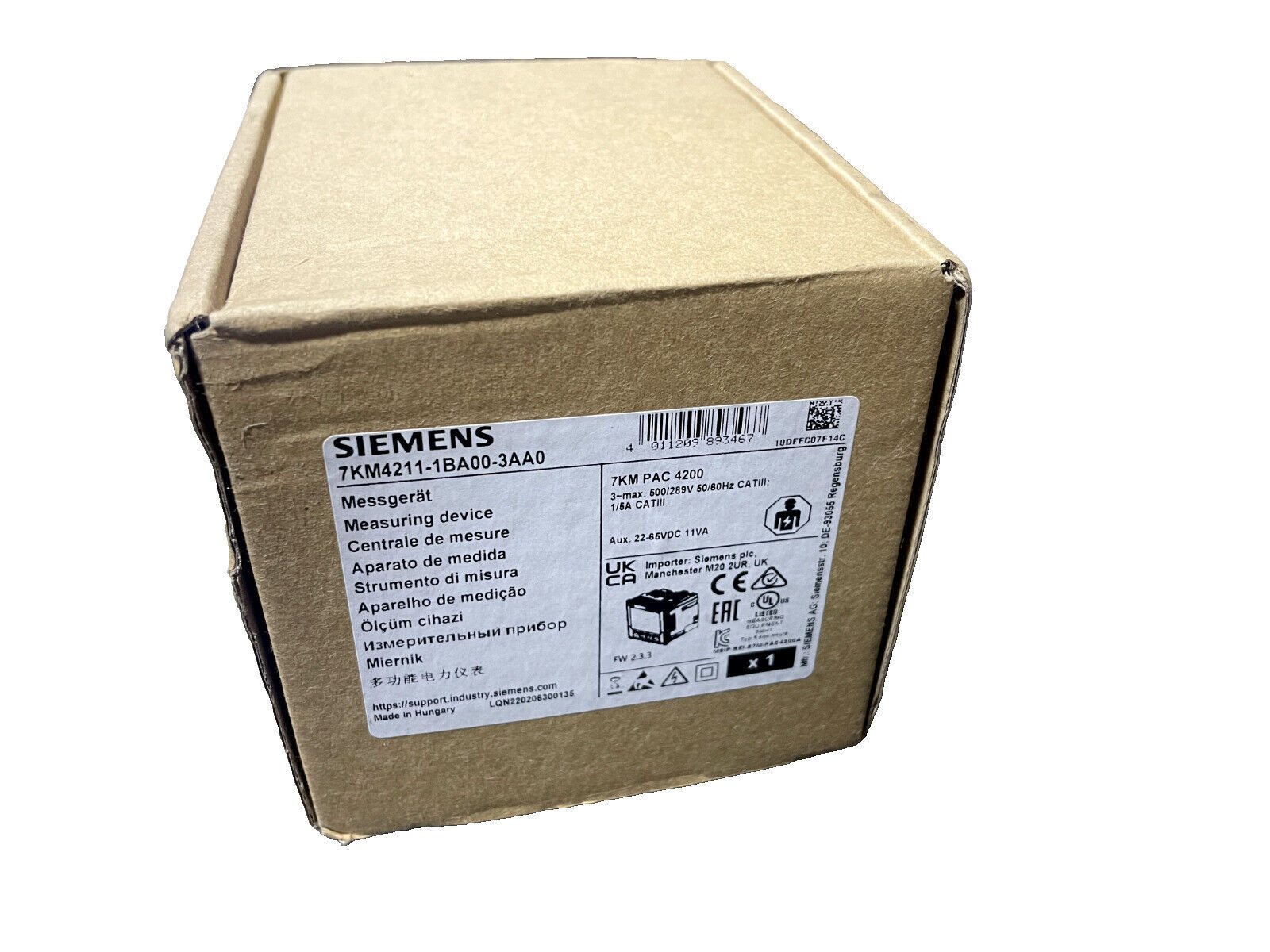 BRAND NEW Siemens 7KM4211-1BA00-3AA0 Power Meter - NEW IN BOX