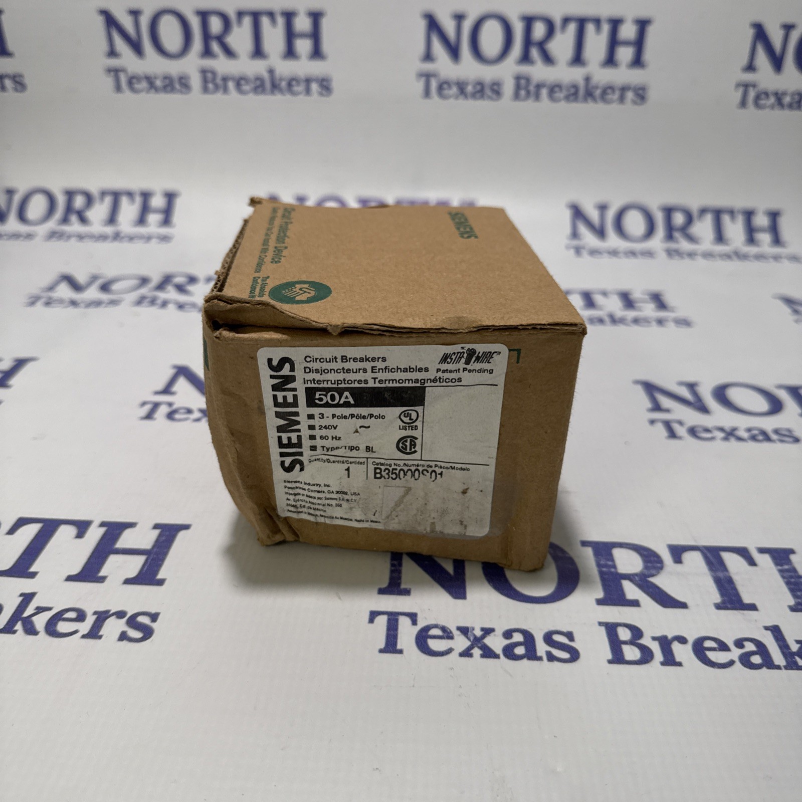 Siemens 50-Amp 3-Pole Shunt Trip Bolt On Type BL Circuit Breaker Model B35000S01