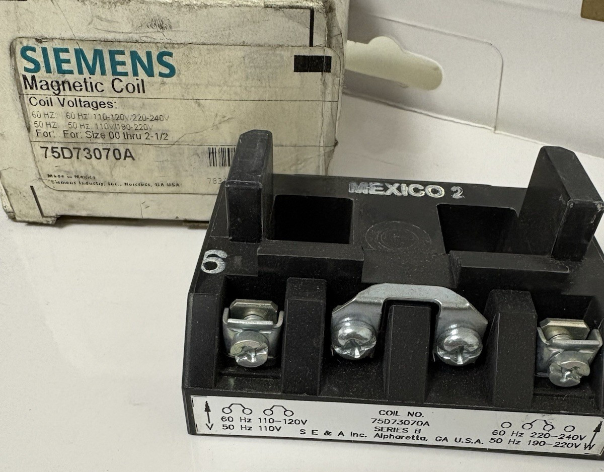SIEMENS 75D73070A Magnetic Coil Series B Starter And Contactor  New!!!!!!