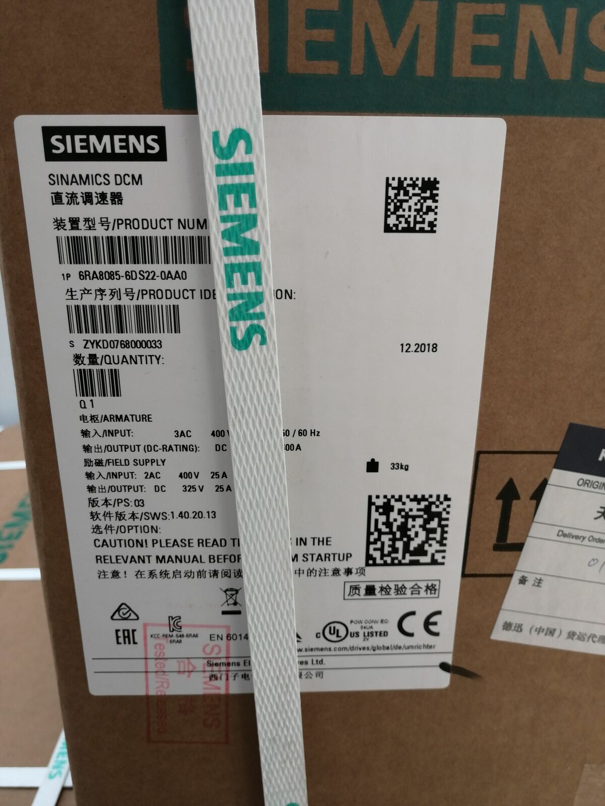 1PC SIEMENS 6RA8085-6DS22-0AA0 NEW In Box 6RA80856DS220AA0 Expedited Shipping