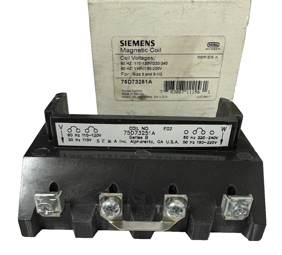 SIEMENS 75D73251A Dual Voltage Coil 110-120 V  Series B New!!!!