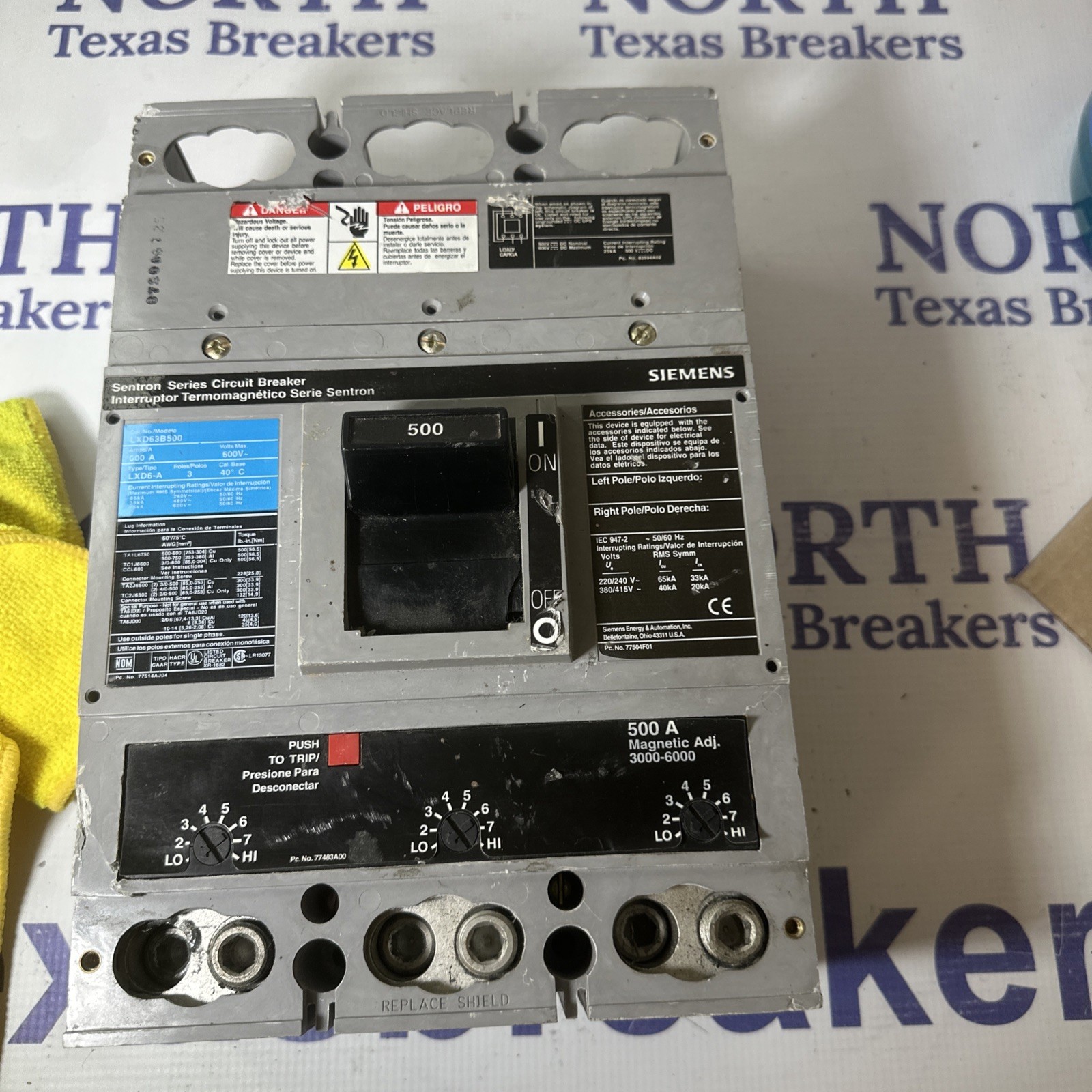 SIEMENS LXD63B500 500 AMP 600V 3 POLE CIRCUIT BREAKER-WARRANTY SHIP SAME DAY