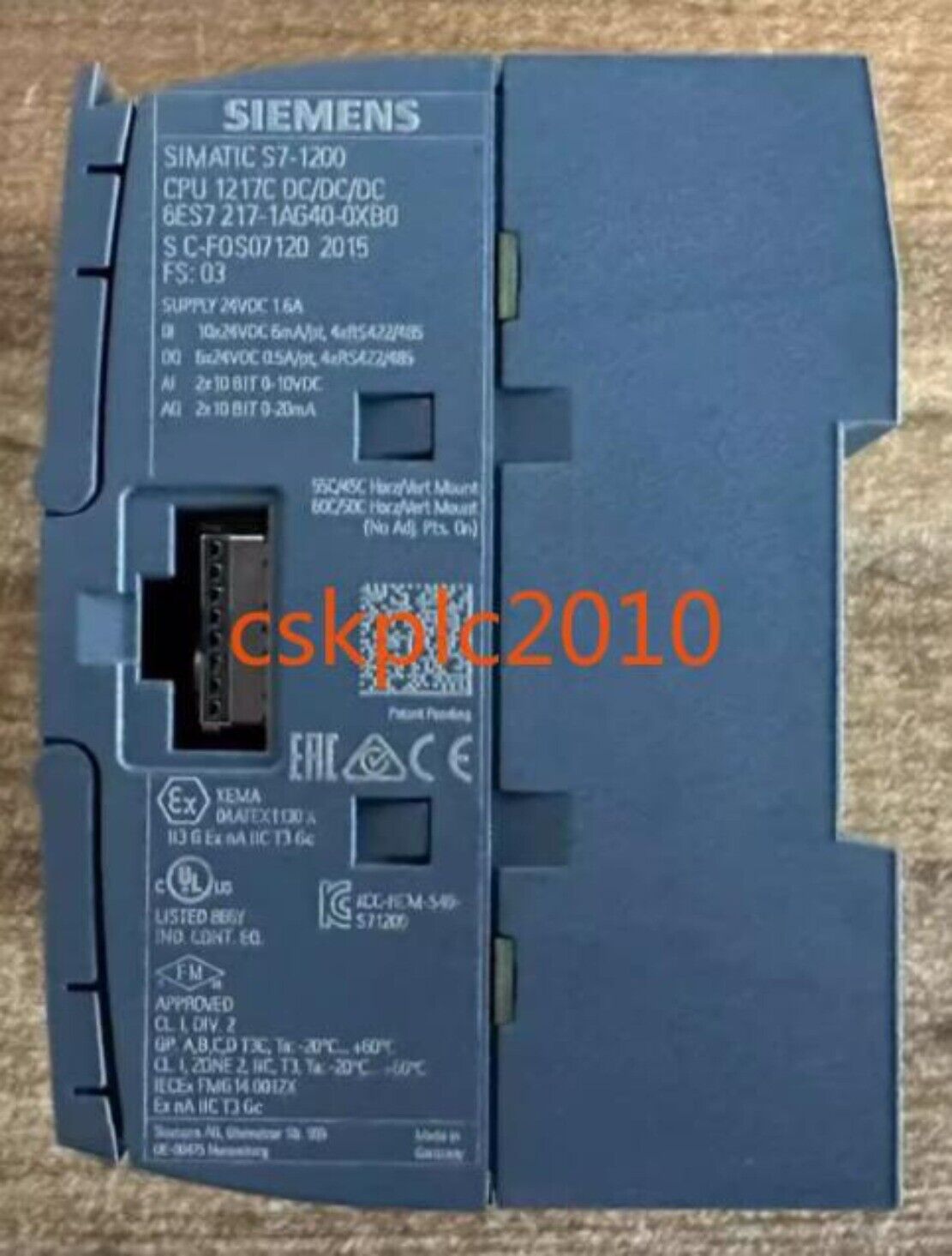 1PCS Original Siemens module CPU 1217C DC/DC/DC 6ES7 217-AG40-0XB0 in stock