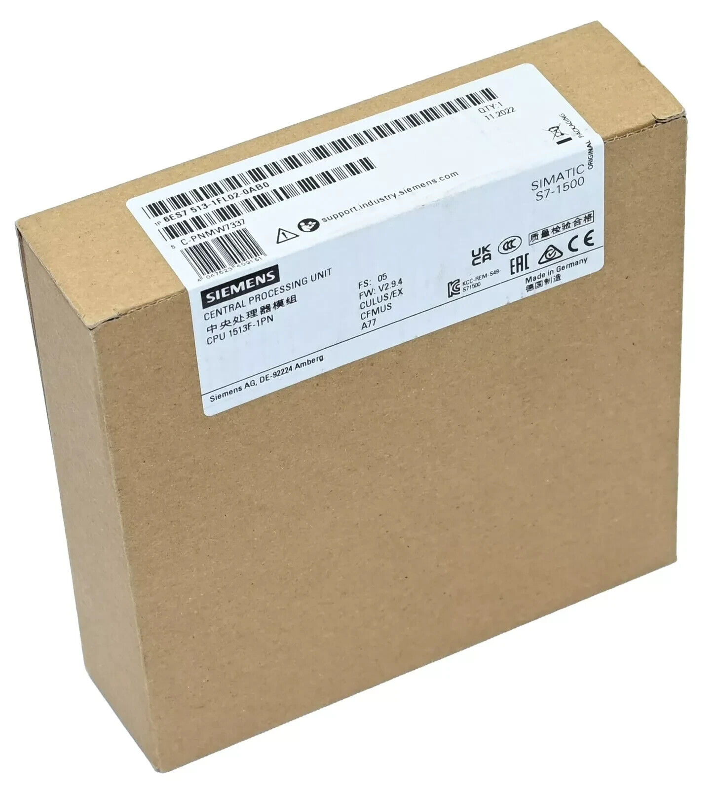 NEW IN BOX SIEMENS 6ES7 513-1FL02-0AB0 6ES7513-1FL02-0AB0