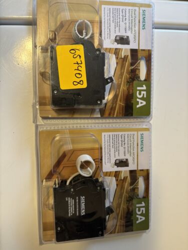 (2) NEW Siemens 15 Amp Q115DFP Dual Function AFCI & GFCI CIRCUIT INTERRUPTERS!!!