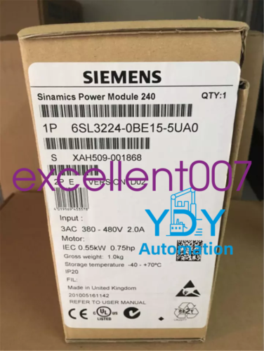 1PC Siemens 6SL3224-0BE15-5UA0 6SL3 224-0BE15-5UA0 New In Box Expedited Ship